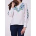 Embroidered blouse "Lace Poppies" blue